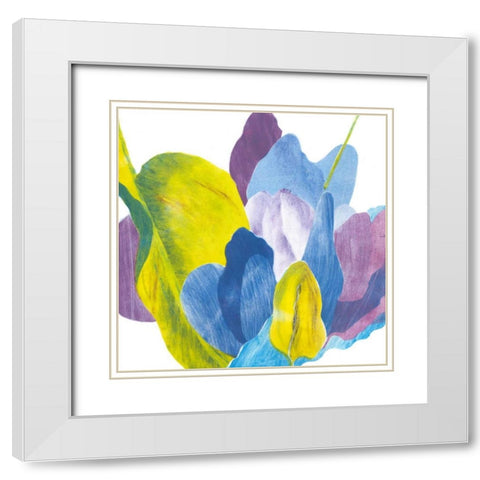 False Indigo III White Modern Wood Framed Art Print with Double Matting by Roth, Carolyn
