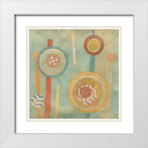 Bits and Pieces I White Modern Wood Framed Art Print with Double Matting by Vess, June Erica
