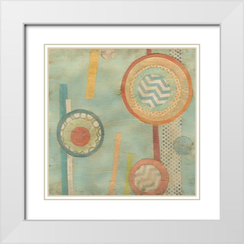 Bits and Pieces III White Modern Wood Framed Art Print with Double Matting by Vess, June Erica
