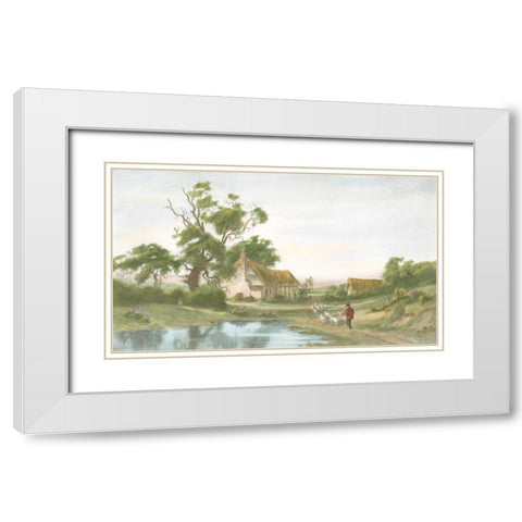 When Evening Shadows Fall White Modern Wood Framed Art Print with Double Matting by Walker, Henry G.