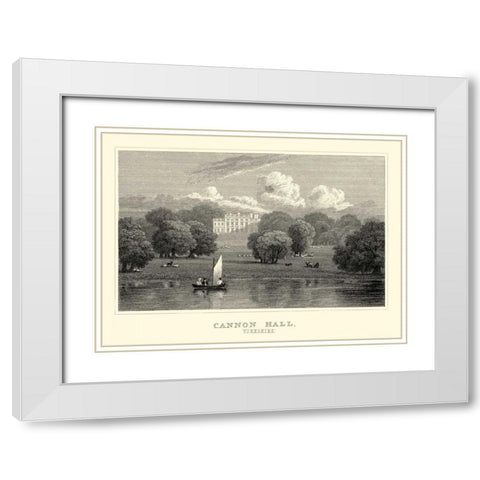 Cannon Hall White Modern Wood Framed Art Print with Double Matting by Neale, J.P.