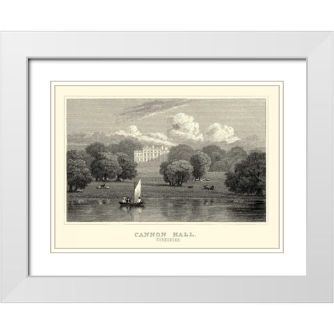 Cannon Hall White Modern Wood Framed Art Print with Double Matting by Neale, J.P.