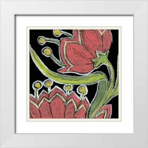 Flower Song IV White Modern Wood Framed Art Print with Double Matting by Choate, Lisa