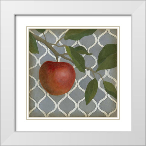 Fruit and Pattern III White Modern Wood Framed Art Print with Double Matting by Meagher, Megan
