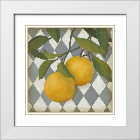 Fruit and Pattern IV White Modern Wood Framed Art Print with Double Matting by Meagher, Megan