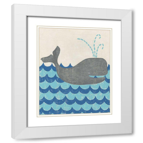 Trumans Voyage III White Modern Wood Framed Art Print with Double Matting by Zarris, Chariklia