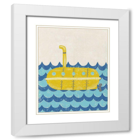 Trumans Voyage IV White Modern Wood Framed Art Print with Double Matting by Zarris, Chariklia