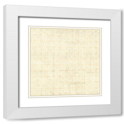 Ethnic Motif IV White Modern Wood Framed Art Print with Double Matting by Vision Studio