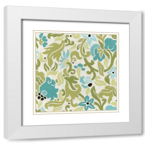 Cottage Patterns IX White Modern Wood Framed Art Print with Double Matting by Vess, June Erica