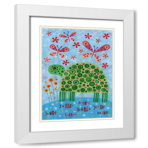 Turtle Pond White Modern Wood Framed Art Print with Double Matting by Conway, Kim