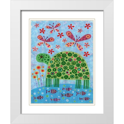 Turtle Pond White Modern Wood Framed Art Print with Double Matting by Conway, Kim