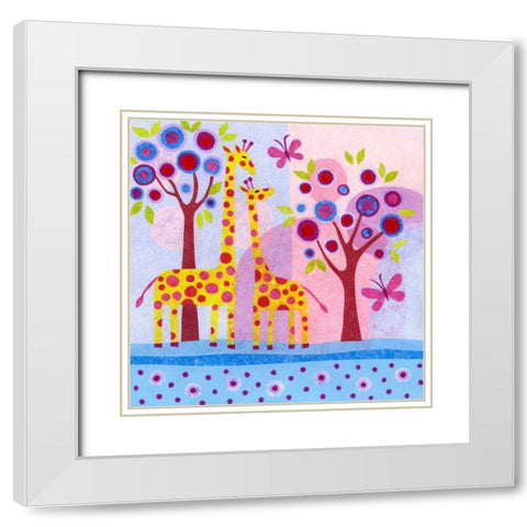 Tree tops White Modern Wood Framed Art Print with Double Matting by Conway, Kim