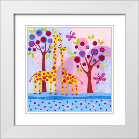 Tree tops White Modern Wood Framed Art Print with Double Matting by Conway, Kim