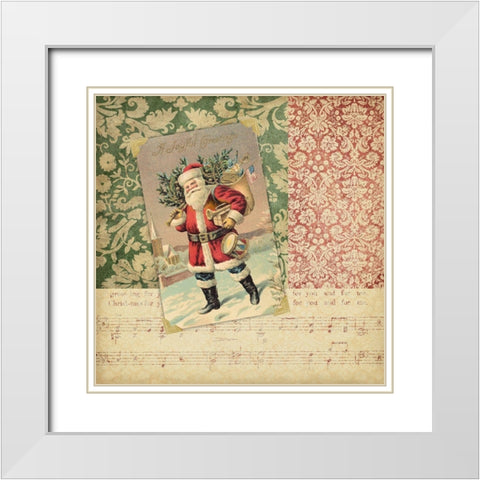 Victorian Christmas IV White Modern Wood Framed Art Print with Double Matting by Vision Studio