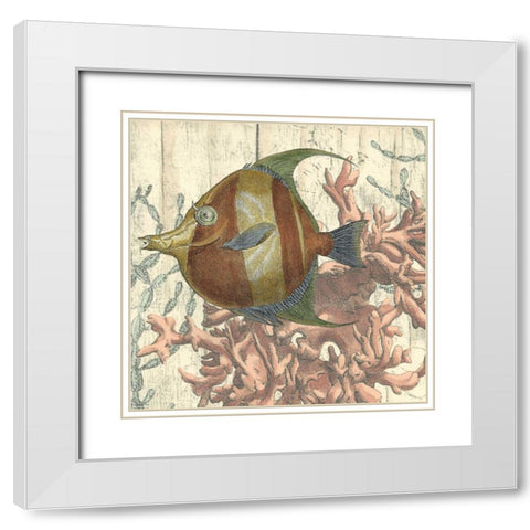 Coastal Montage II White Modern Wood Framed Art Print with Double Matting by Vision Studio