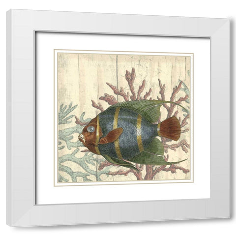 Coastal Montage IV White Modern Wood Framed Art Print with Double Matting by Vision Studio