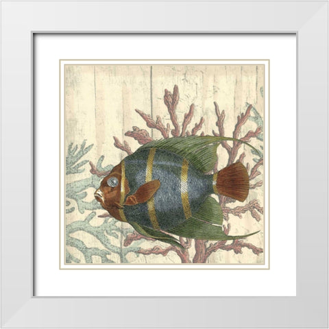 Coastal Montage IV White Modern Wood Framed Art Print with Double Matting by Vision Studio