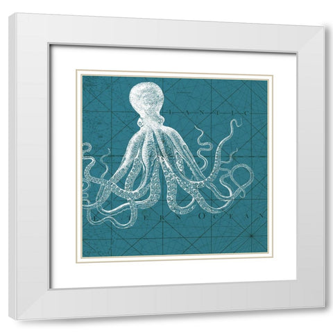 Coastal Menagerie VII White Modern Wood Framed Art Print with Double Matting by Vision Studio