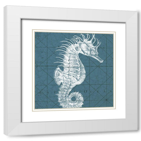 Coastal Menagerie VIII White Modern Wood Framed Art Print with Double Matting by Vision Studio
