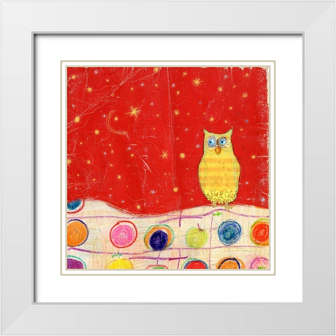 Feathers- Dots and Stripes I White Modern Wood Framed Art Print with Double Matting by Blixt, Ingrid