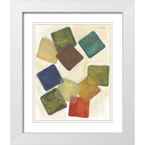 Color Bloc I White Modern Wood Framed Art Print with Double Matting by Choate, Lisa
