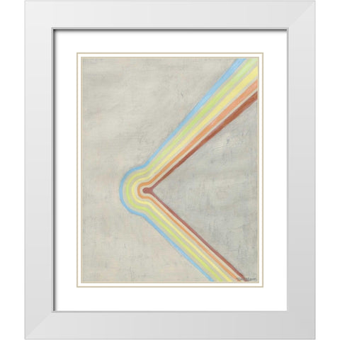 Retro Rhythm II White Modern Wood Framed Art Print with Double Matting by Lam, Vanna