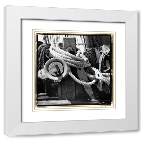 Ship Shape II White Modern Wood Framed Art Print with Double Matting by DeNardo, Laura