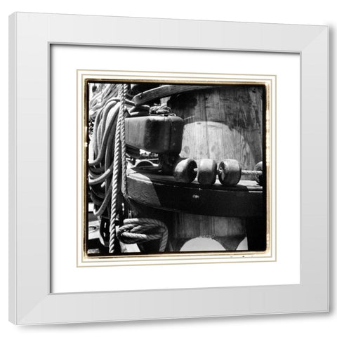 Ship Shape III White Modern Wood Framed Art Print with Double Matting by DeNardo, Laura