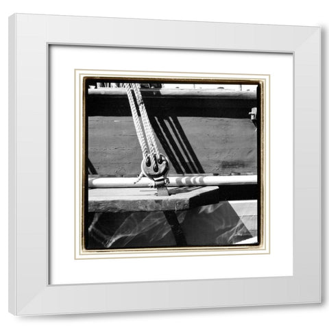 Ship Shape IV White Modern Wood Framed Art Print with Double Matting by DeNardo, Laura