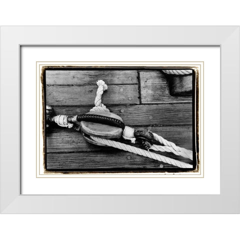 Ship Shape V White Modern Wood Framed Art Print with Double Matting by DeNardo, Laura