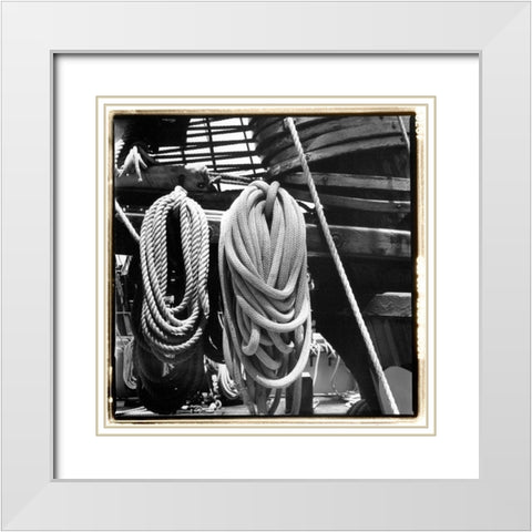 Secure IV White Modern Wood Framed Art Print with Double Matting by DeNardo, Laura