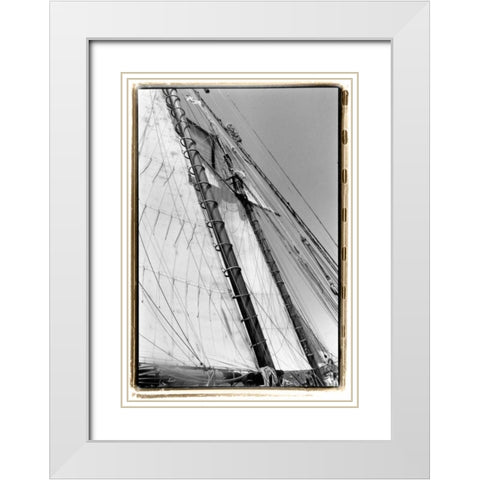 Set Sail I White Modern Wood Framed Art Print with Double Matting by DeNardo, Laura