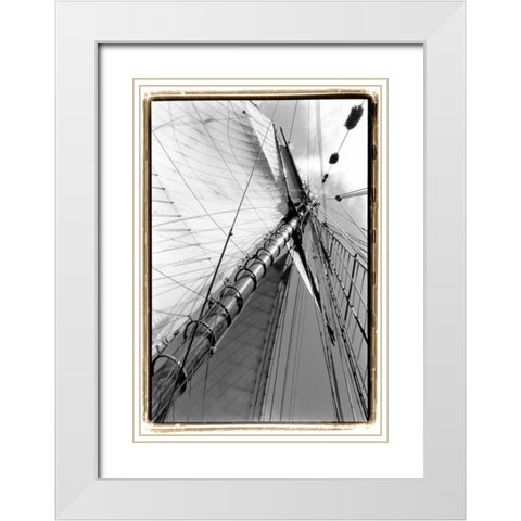 Set Sail II White Modern Wood Framed Art Print with Double Matting by DeNardo, Laura