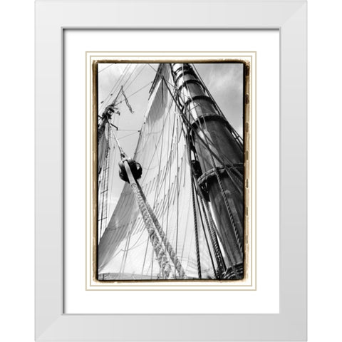 Set Sail III White Modern Wood Framed Art Print with Double Matting by DeNardo, Laura