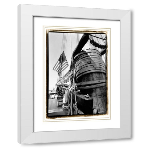 Set Sail V White Modern Wood Framed Art Print with Double Matting by DeNardo, Laura