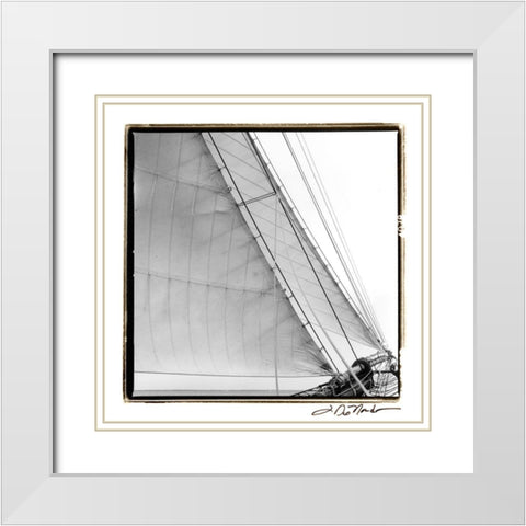 Undersail I White Modern Wood Framed Art Print with Double Matting by DeNardo, Laura