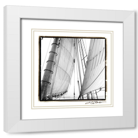 Undersail II White Modern Wood Framed Art Print with Double Matting by DeNardo, Laura