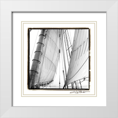 Undersail II White Modern Wood Framed Art Print with Double Matting by DeNardo, Laura