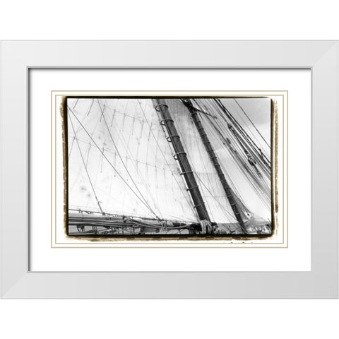 Undersail III White Modern Wood Framed Art Print with Double Matting by DeNardo, Laura