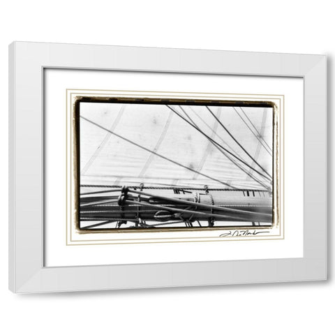Undersail IV White Modern Wood Framed Art Print with Double Matting by DeNardo, Laura