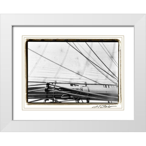 Undersail IV White Modern Wood Framed Art Print with Double Matting by DeNardo, Laura