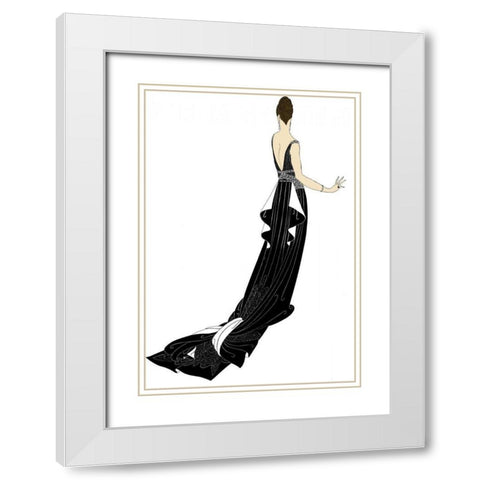 Sophisticated Ladies I White Modern Wood Framed Art Print with Double Matting by Vision Studio