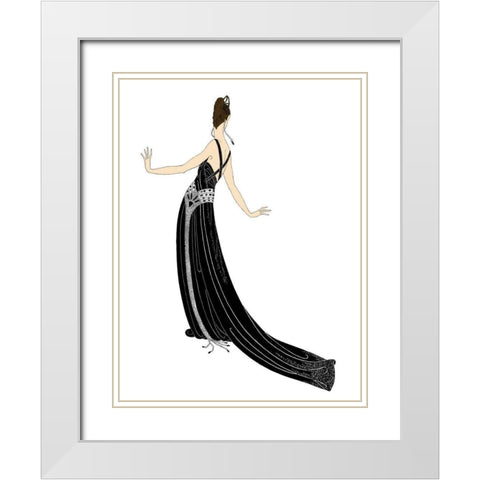 Sophisticated Ladies II White Modern Wood Framed Art Print with Double Matting by Vision Studio