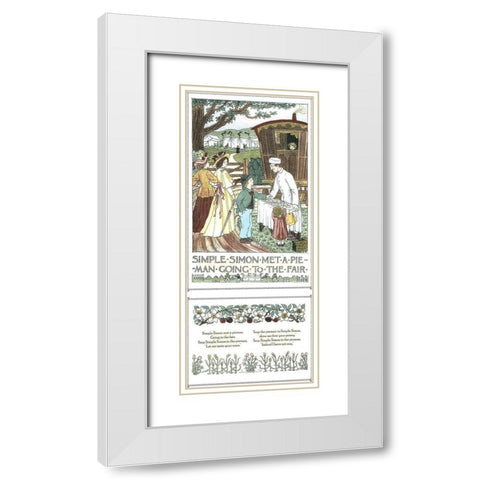 Simple Simon White Modern Wood Framed Art Print with Double Matting by Bedford, Francis D.