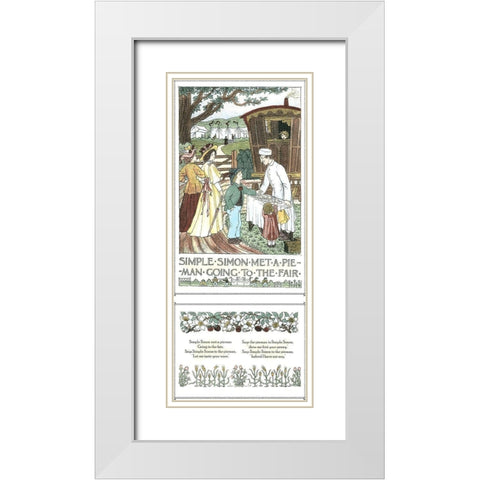 Simple Simon White Modern Wood Framed Art Print with Double Matting by Bedford, Francis D.