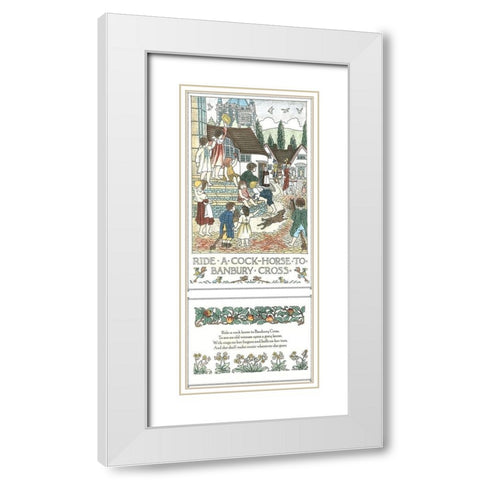 Ride a Cock Horse White Modern Wood Framed Art Print with Double Matting by Bedford, Francis D.