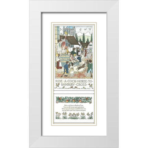 Ride a Cock Horse White Modern Wood Framed Art Print with Double Matting by Bedford, Francis D.