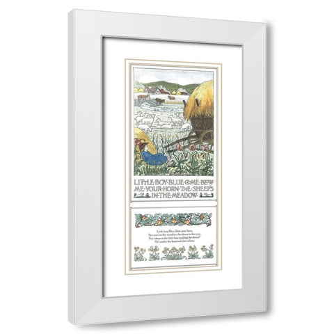 Little Boy Blue White Modern Wood Framed Art Print with Double Matting by Bedford, Francis D.