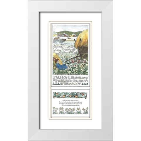 Little Boy Blue White Modern Wood Framed Art Print with Double Matting by Bedford, Francis D.