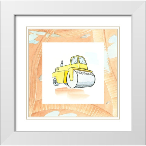 Charlies Steamroller White Modern Wood Framed Art Print with Double Matting by Swinford, Charles